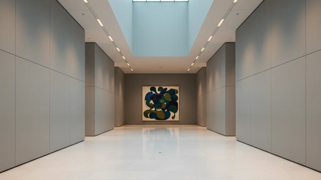 Asian Art Museum interior — a quiet modern gallery hallway ahead of the Ha Chong-hyun retrospective — KoreaHacks