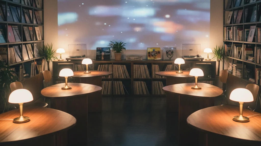 Seoul cafe at night with a movie screening ambience — Korea screen industry cultural context — KoreaHacks