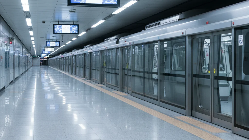 Seoul travel cost — a clean modern Seoul subway platform with glass barrier doors and a stationary metro train — KoreaHacks
