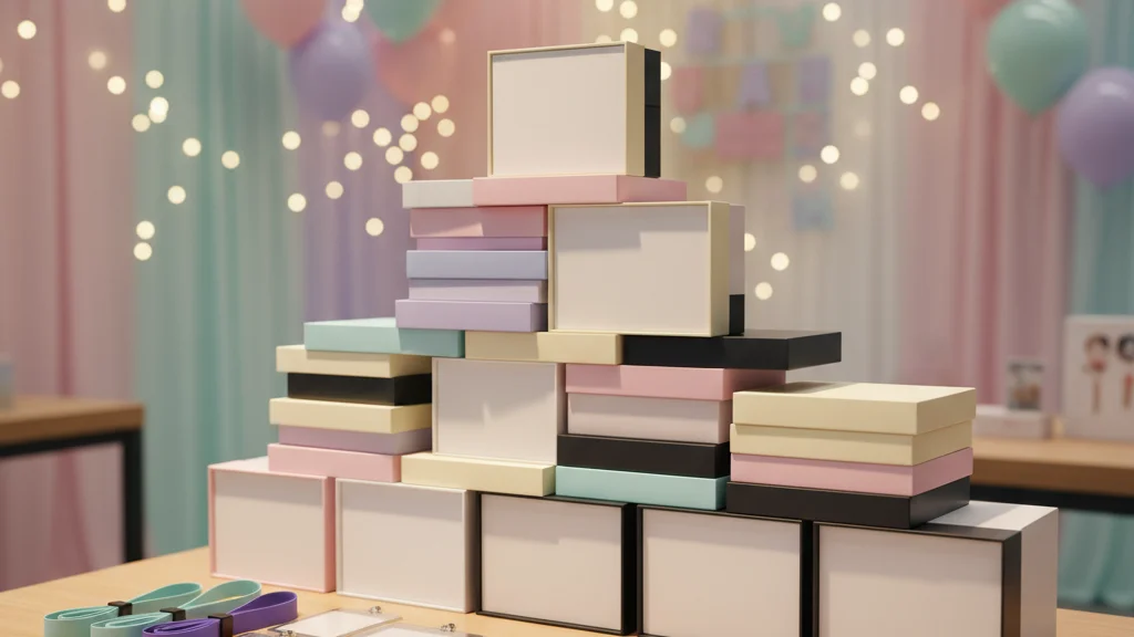 TWS NO TRAGEDY pre-orders — K-pop album boxes stacked at a fan event booth — KoreaHacks