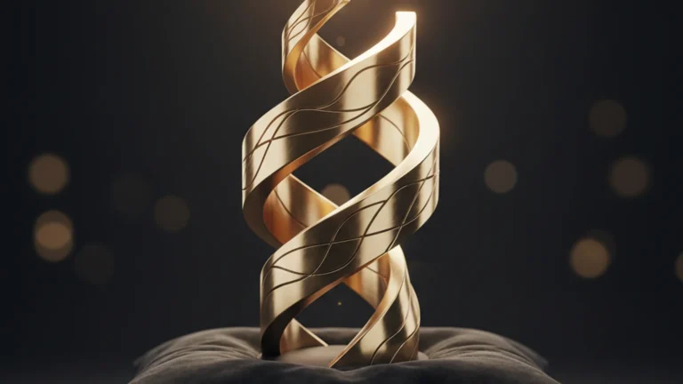 TXT Oricon record — a sleek modern music industry trophy under warm spotlight — KoreaHacks