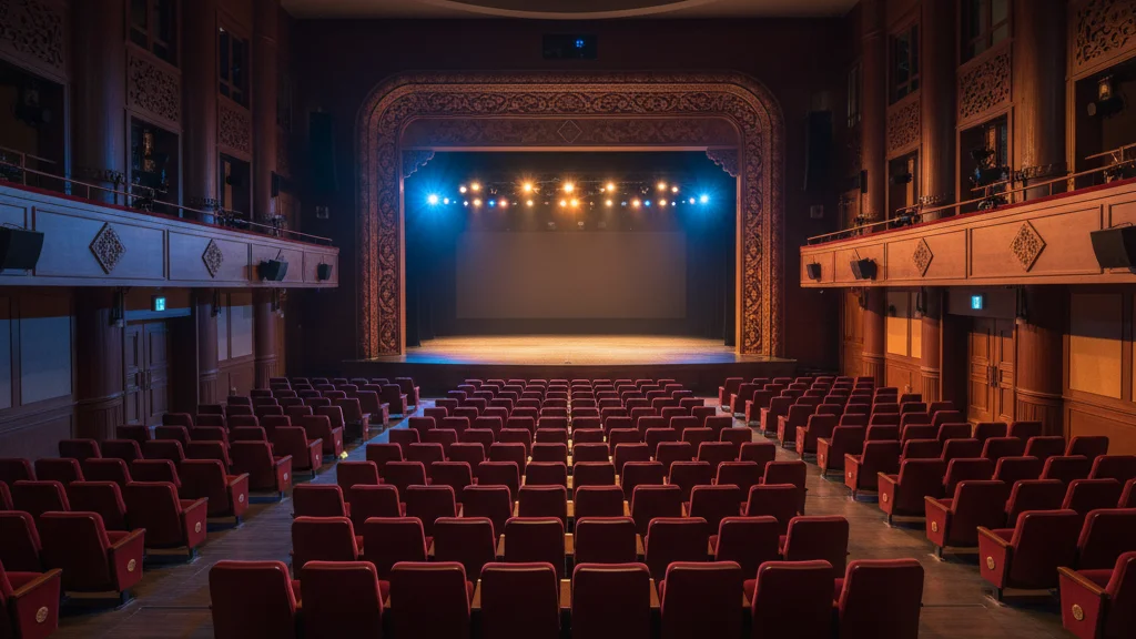 Baeksang Arts Awards 2026 — grand Korean theater auditorium with red velvet seats and lit stage — KoreaHacks