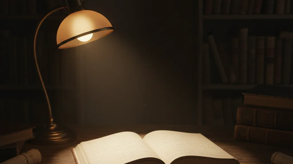 Open notebook and pen under a desk lamp evoking the literary mystery of Notes from the Last Row &mdash; KoreaHacks