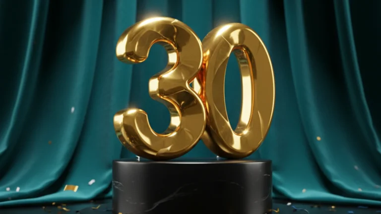 I-dle Forbes 30 Under 30 Asia — gold numeral 30 sculpture on velvet — KoreaHacks