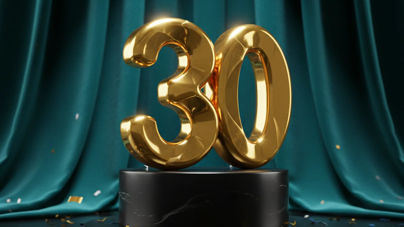 I-dle Forbes 30 Under 30 Asia — gold numeral 30 sculpture on velvet — KoreaHacks