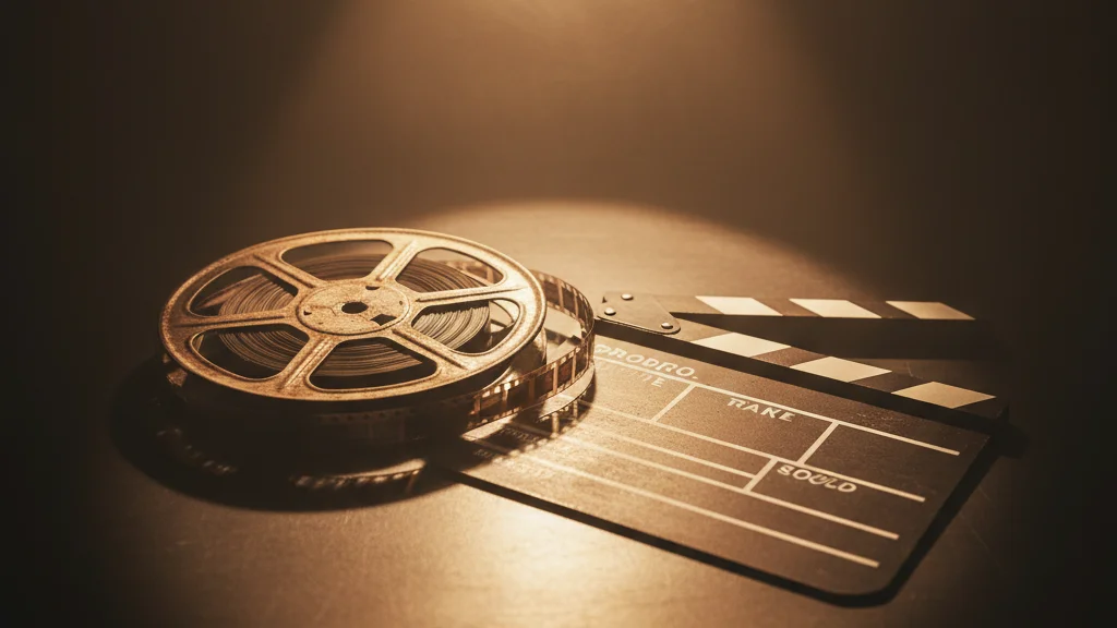 Park Chan-wook Cannes honor — vintage film reel and clapperboard under a warm spotlight — KoreaHacks