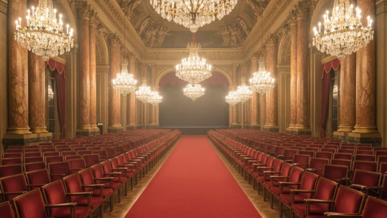 Park Chan-wook Cannes 2026 — elegant European film festival hall with red carpet and gilded details — KoreaHacks