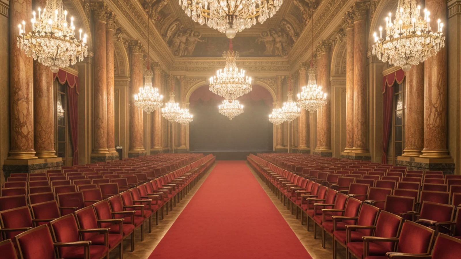 Park Chan-wook Cannes 2026 — elegant European film festival hall with red carpet and gilded details — KoreaHacks