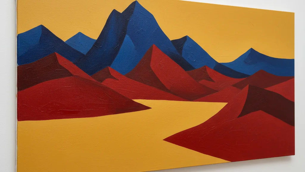 Abstract painted mountain landscape in modernist Korean abstract style &mdash; KoreaHacks