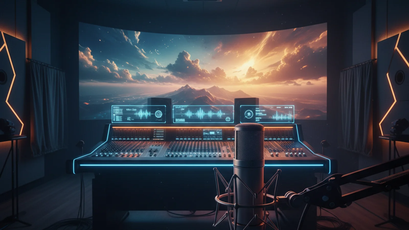 Le Sserafim Supergirl OST — recording studio with cinematic screen and microphone — KoreaHacks