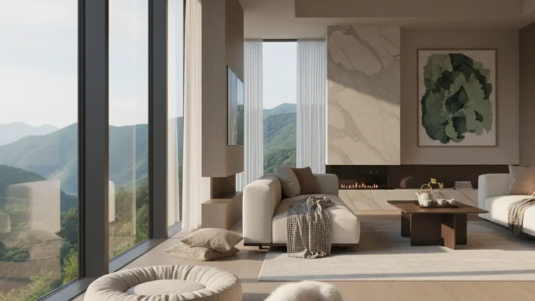Pet-friendly hotels Korea — luxury suite with dog bed and mountain view — KoreaHacks